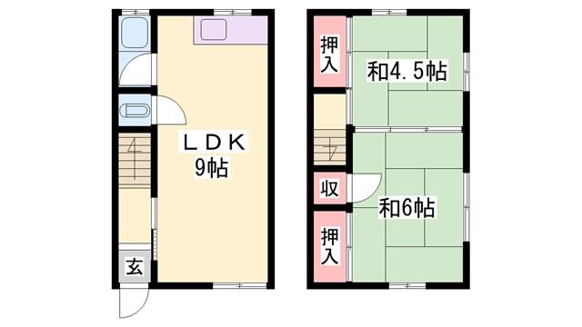 アメニティ土山(2LDK/2階)の間取り写真