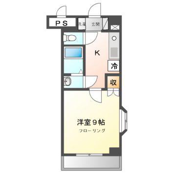 グランシャリオII(1K/1階)の間取り写真