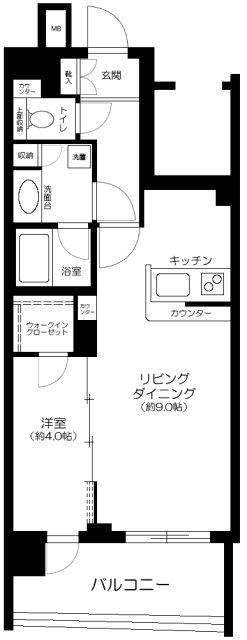 プレミアム三ノ輪(1LDK/12階)の間取り写真