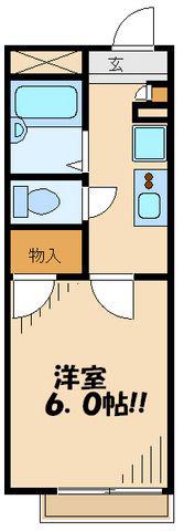 レオパレスシェーネ(1K/2階)の間取り写真