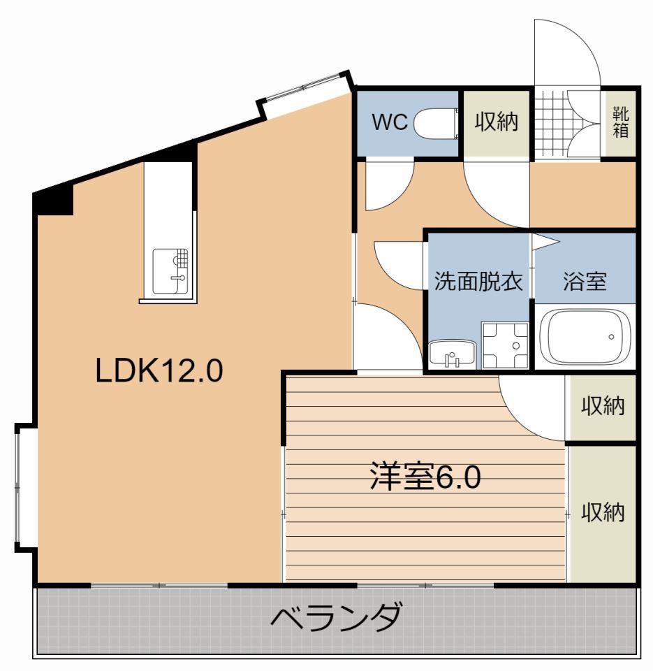 パストラル(1LDK/3階)の間取り写真