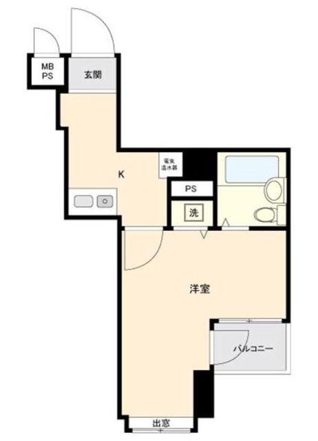 日神パレス東十条(1K/4階)の間取り写真