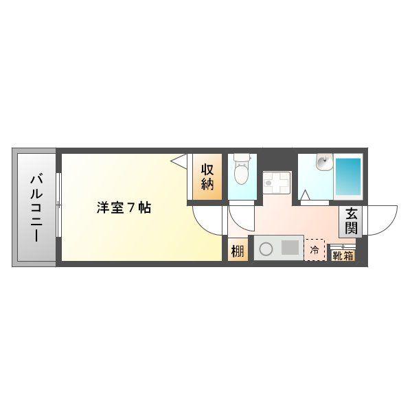 アメニティライフII(1K/4階)の間取り写真