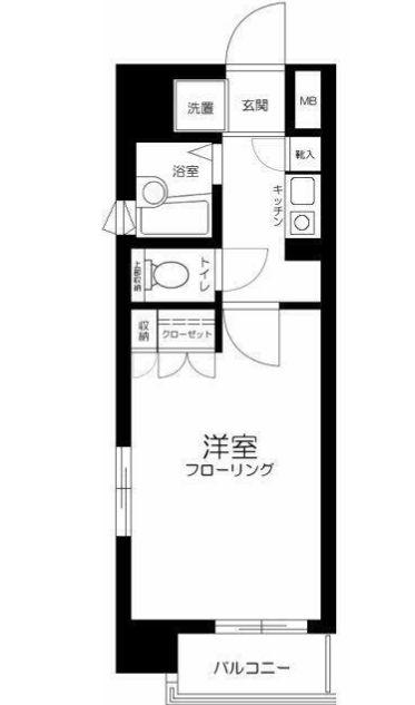 OLIO南長崎(1K/3階)の間取り写真