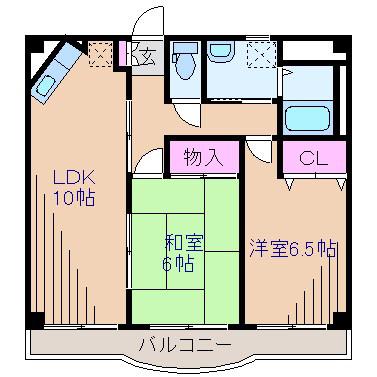 サンハイム新横浜(2LDK/2階)の間取り写真