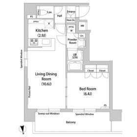 WORLD RESIDENCE大手町 ワールドレジデンス大手町(1LDK/5階)の間取り写真