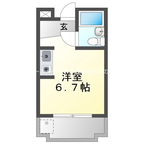 クラウンプラザ往完(ワンルーム/3階)の間取り写真