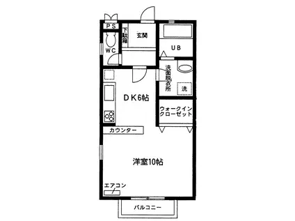カノープス野田(1DK/1階)の間取り写真