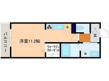 北陸鉄道浅野川線 北鉄金沢駅 徒歩20分 3階建 築6年(ワンルーム/3階)の間取り写真