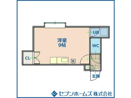 デイリーハットII(ワンルーム/2階)の間取り写真