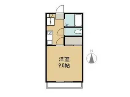 フォーバスIII(1K/2階)の間取り写真