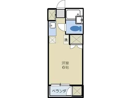 コアブランシェ(1K/1階)の間取り写真