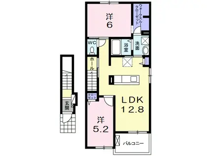 グランエスポワール(2LDK/2階)の間取り写真