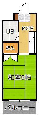 シャトレ黄金(1K/3階)の間取り写真