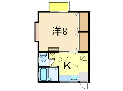 ハイツNAKAYAI(1K/2階)の間取り写真