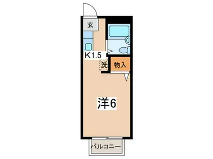 メゾン松本(1K/3階)の間取り写真