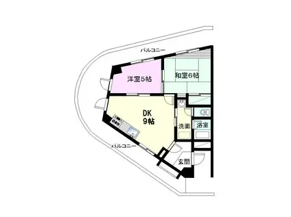 伊之崎ビル(2DK/3階)の間取り写真