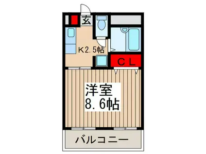 鴻巣駅前ビル(1K/4階)の間取り写真