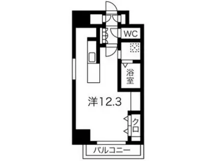 レ・ベント岐阜(ワンルーム/8階)の間取り写真