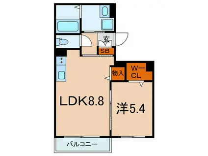 THE BASE 文京千駄木(1LDK/3階)の間取り写真
