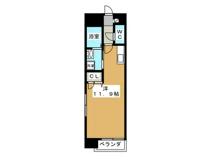 レジデンス吉野(ワンルーム/7階)の間取り写真