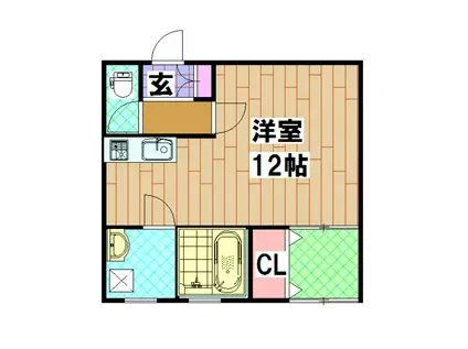 藤原マンション(ワンルーム/3階)の間取り写真