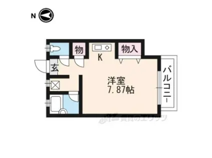 メゾン岩佐(1K/1階)の間取り写真