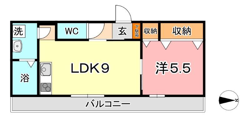 YSN STYLE(1LDK/1階)の間取り写真