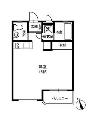 メゾンアンドー(ワンルーム/1階)の間取り写真
