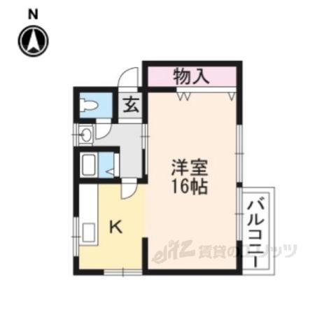COVO(ワンルーム/2階)の間取り写真