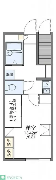 レオパレスウィステーリア平和台 1階階 間取り