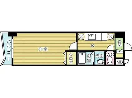 S-FORT小倉(1K/8階)の間取り写真