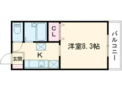 MARGINAL3F(1K/3階)の間取り写真