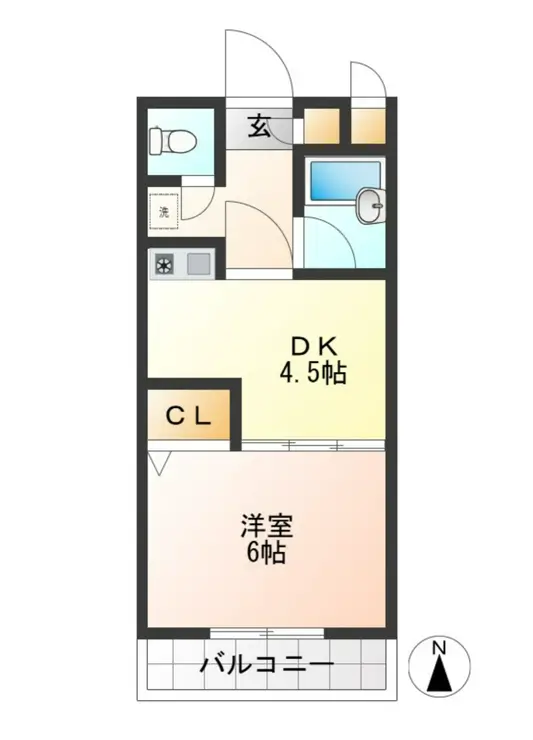 リッシェル相模原 4階階 間取り