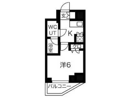 スパシエ アコルデ 横浜(1K/4階)の間取り写真