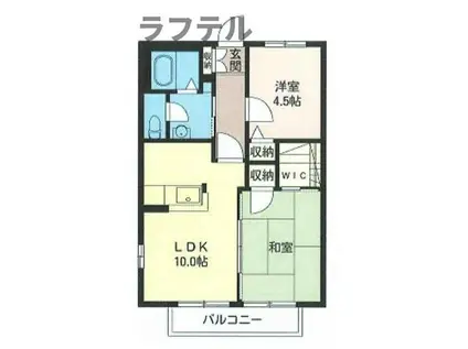 シンコーハイツ(2LDK/2階)の間取り写真