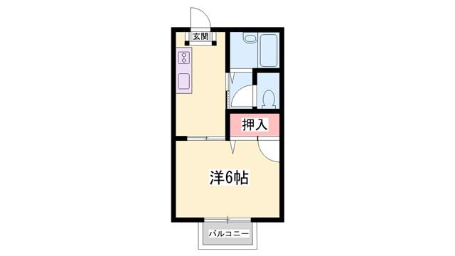 ヴィンテージハイツ(1K/2階)の間取り写真
