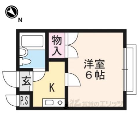 エトワール(1K/2階)の間取り写真