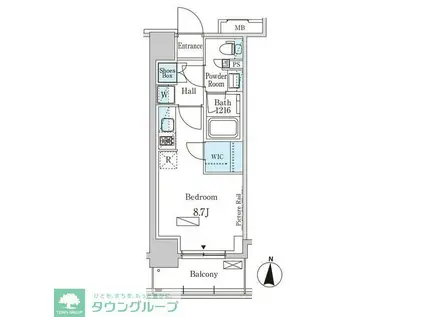 パークアクシス本所・親水公園(ワンルーム/5階)の間取り写真