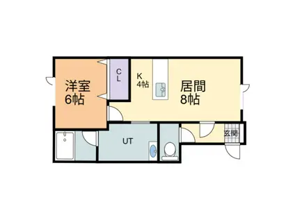 エスペランサ(1LDK/1階)の間取り写真