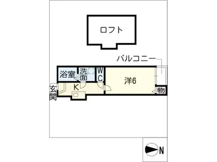 アイビス白壁(1K/1階)の間取り写真