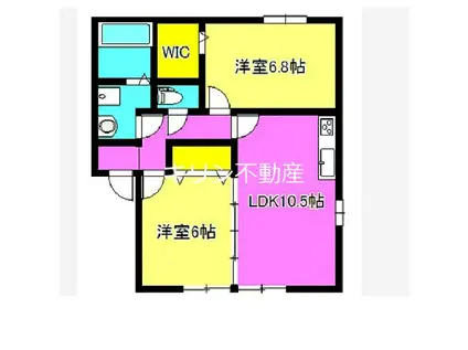 スクエアガーデンC(2LDK/1階)の間取り写真