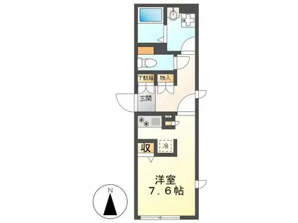 LAPULE(ワンルーム/5階)の間取り写真