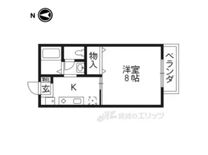 リブレ常盤(1K/1階)の間取り写真