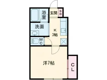 LIETO吉尾 D(1K/1階)の間取り写真