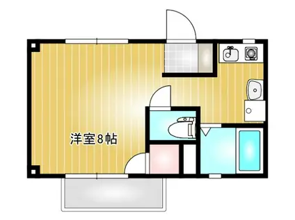 マンションみふね 12(ワンルーム/1階)の間取り写真