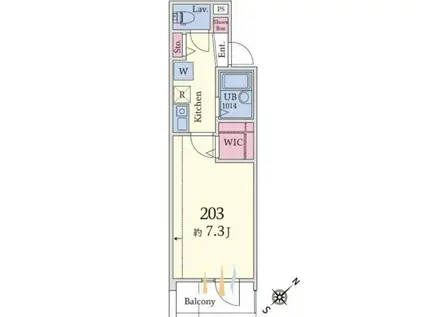 ルネコート青砥(1K/2階)の間取り写真