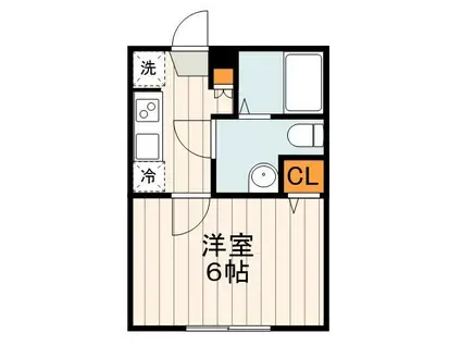 カスカード亀有(1K/1階)の間取り写真