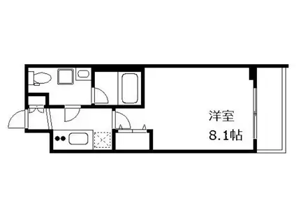 ジェノヴィア東向島スカイガーデン(1K/3階)の間取り写真