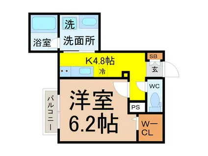 PHOENIX (1K/2階)の間取り写真